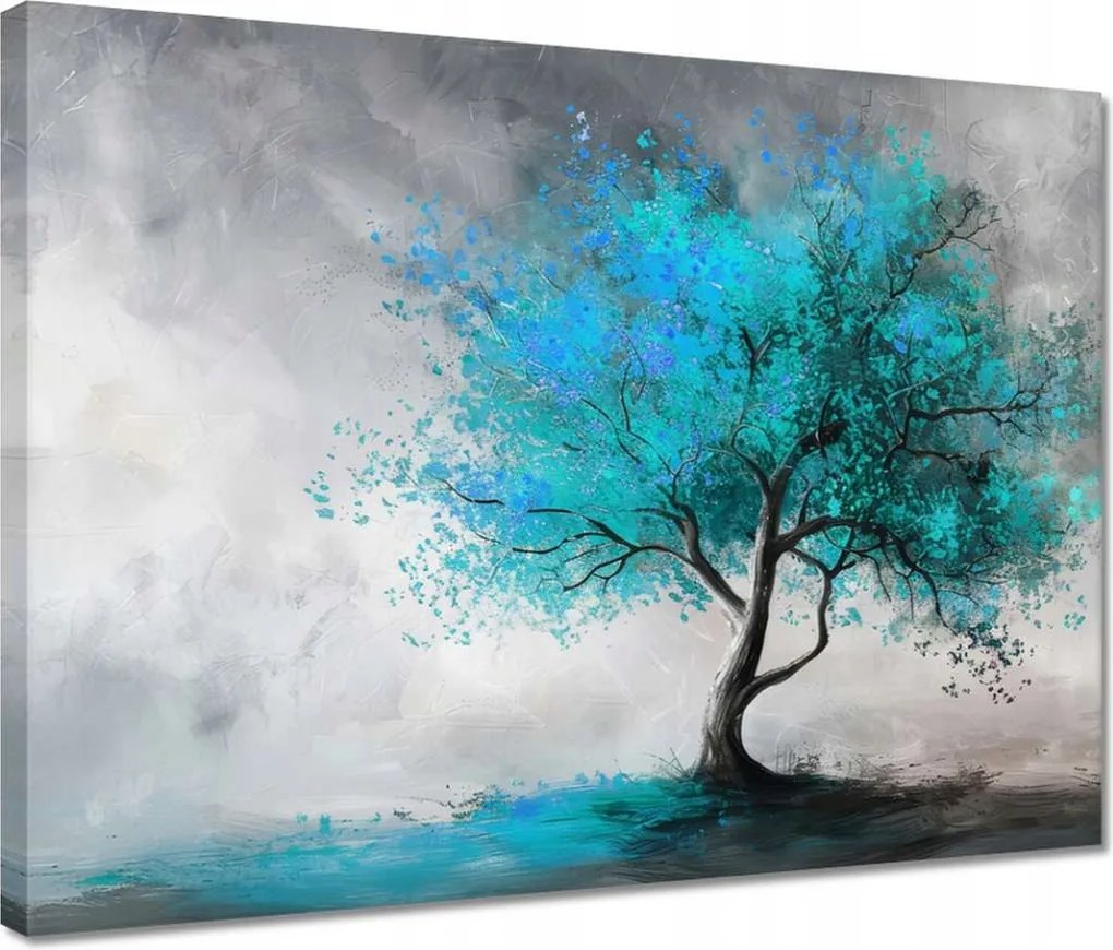 Vászonkép 40x30 Kék fa Modern Art