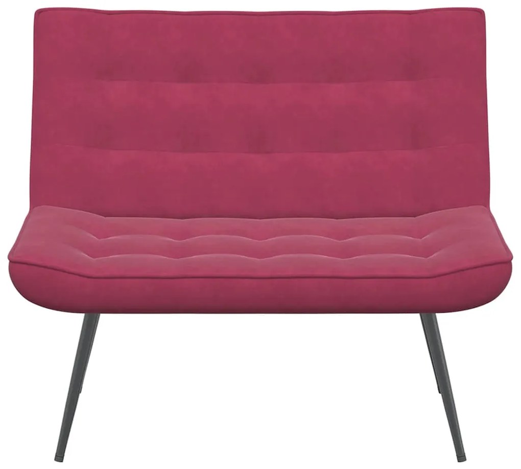 vidaXL bordó bársonypad 110 x 74 x 84 cm