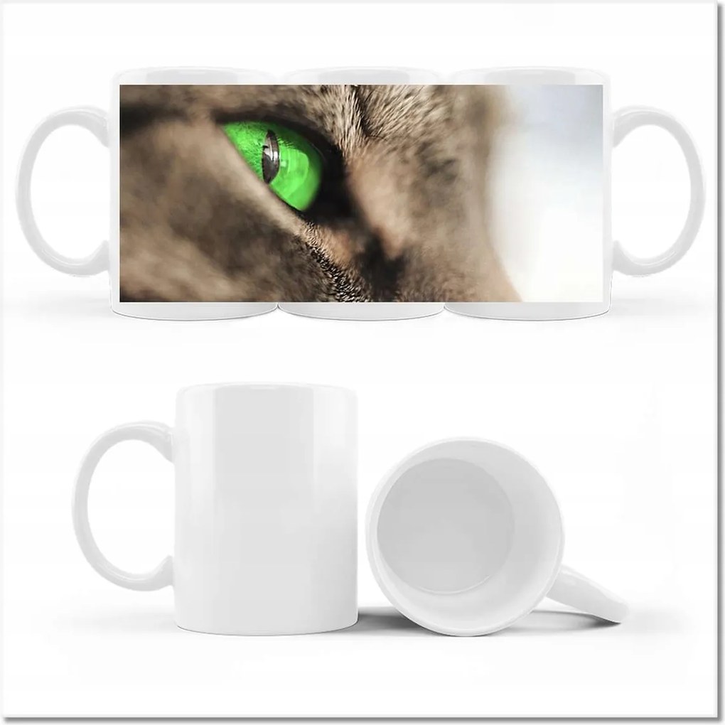 Macskaszem fényképes bögre