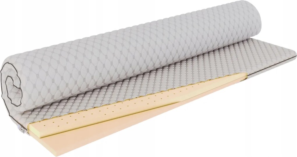 Matracvédő 70x200cm Topper 5cm Latex és Hr Hab Réteggel