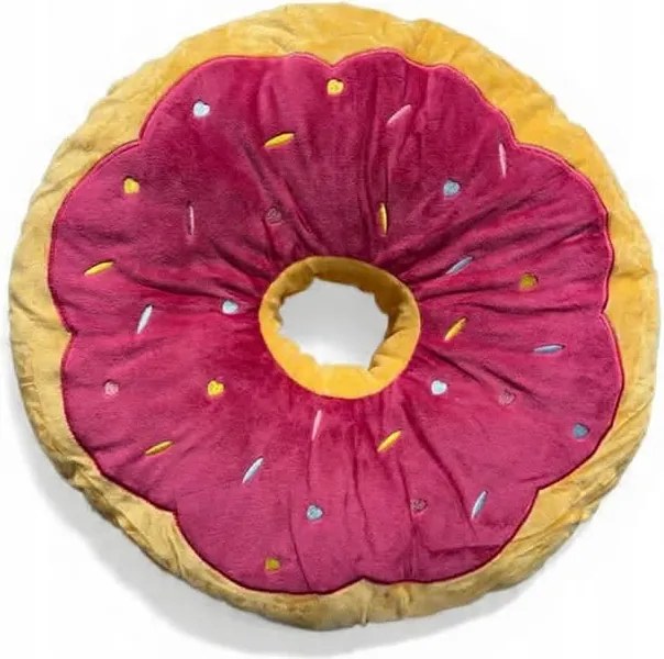 Donut Díszpárna Rózsaszín Öntettel 40 CM