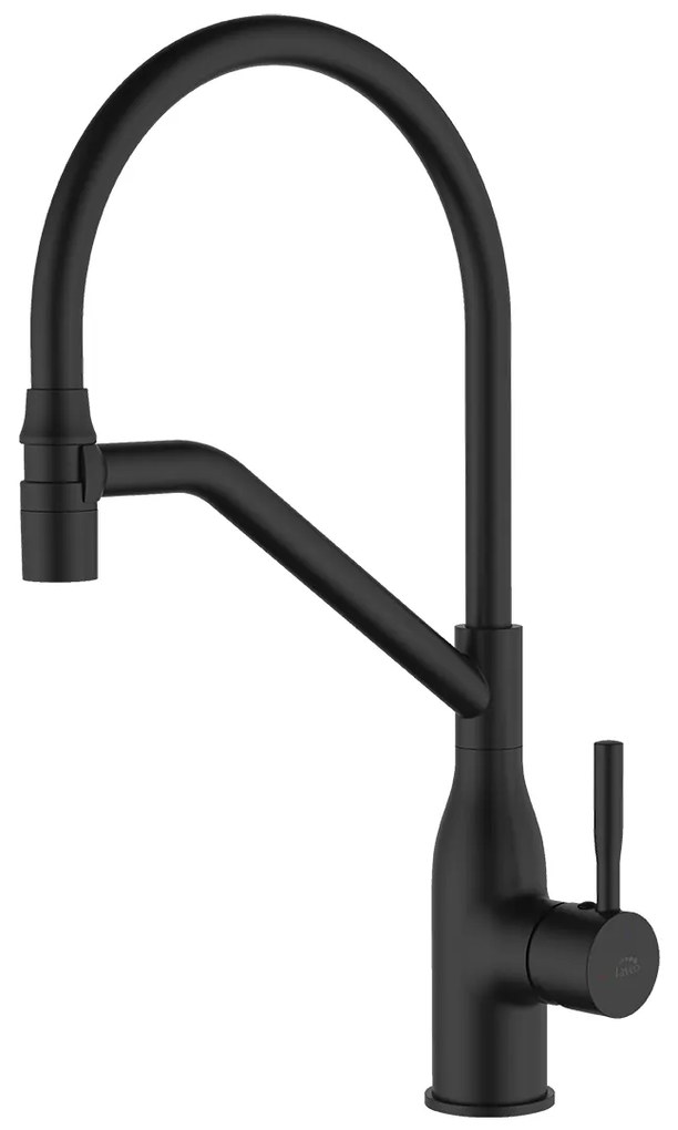 Laveo Colina, magas mosogatócsaptelep U-alakú kifolyóval, matt fekete, LAV-BCO_B78D