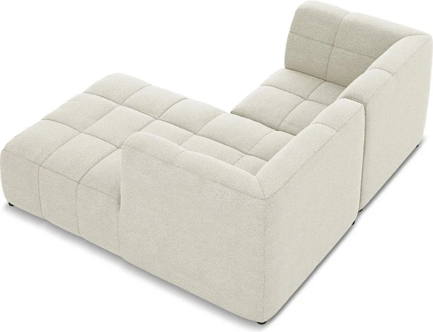 Bézs buklé sarokkanapé (jobb oldali-heverő résszel) Aloha – Makamii