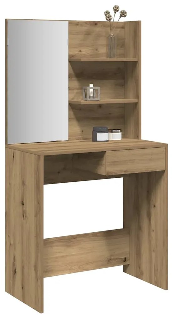 Fésülködőasztal tükörrel Artisan Oak 74,5x40x141 cm