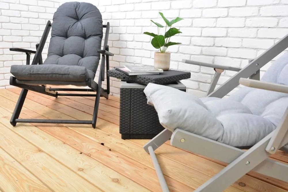 ROJAPLAST Kerti napozóágy  BORNEO szürke