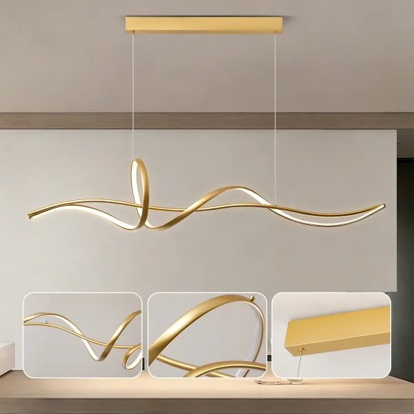 Brilagi - LED dimmelhető kábelre függesztett csillár SIGNATURE LED/55W/230V 120x23 cm arany + távirányító