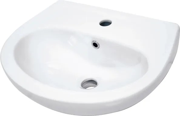 Deante - Függesztett mosdó JASMIN 45,7x36,4 + LEMON mosdócsaptelep