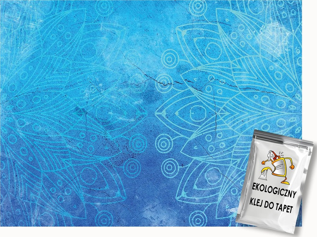 Fotótapéta Flizelina Pávatoll Kék Türkiz Dísz 250x175 ragasztó