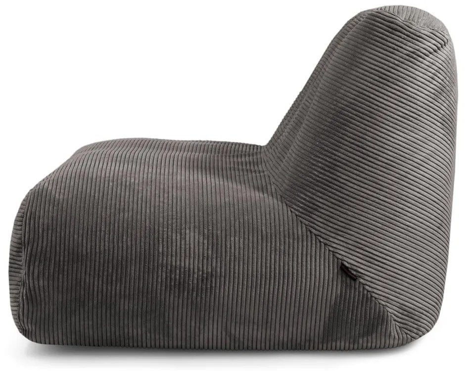 Kék kordbársony babzsákfotel Sofa Tube – SLOWDOWN