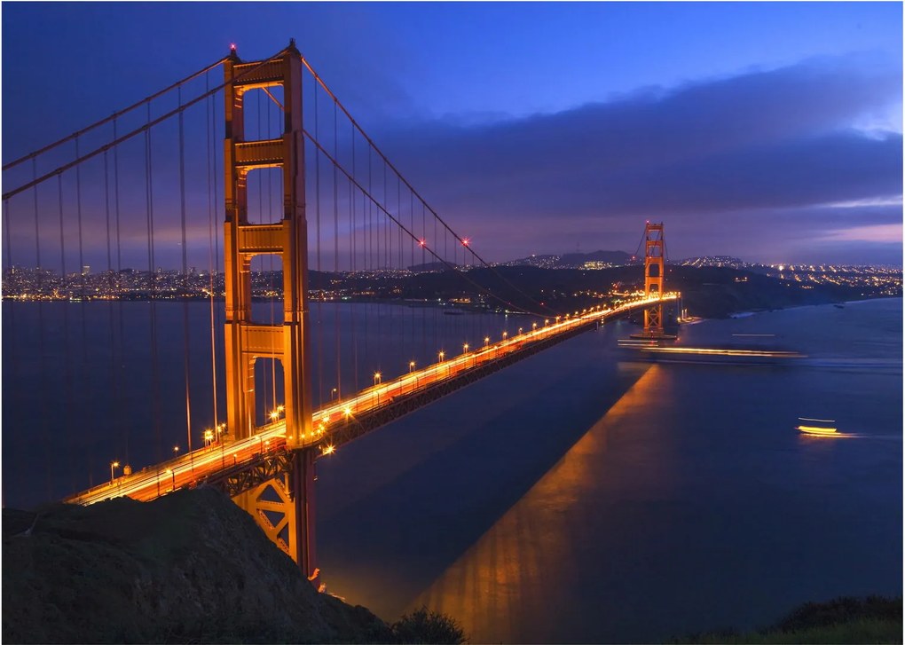 Üveg kép - Golden Gate híd (70x50 cm)