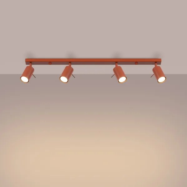 Sollux SL.1510 - Spotlámpa RING 4xGU10/10W/230V piros