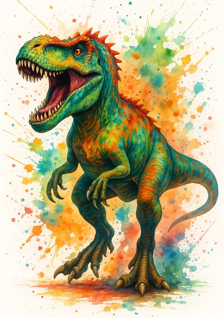 Poszter 30x40 cm Dinoszaurusz a gyerekszobába