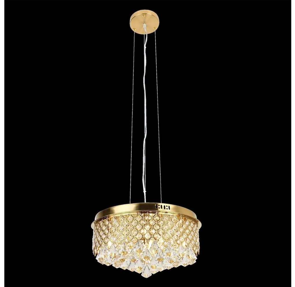 Csillár zsinóron AMAPOLI 7xG9/28W/230V átm. 45 cm arany