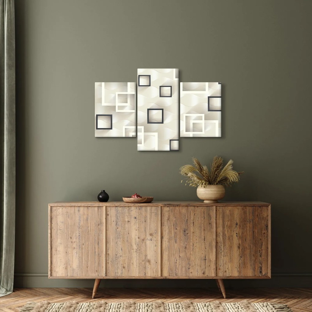 Geometriai absztrakt kép (90x60 cm)