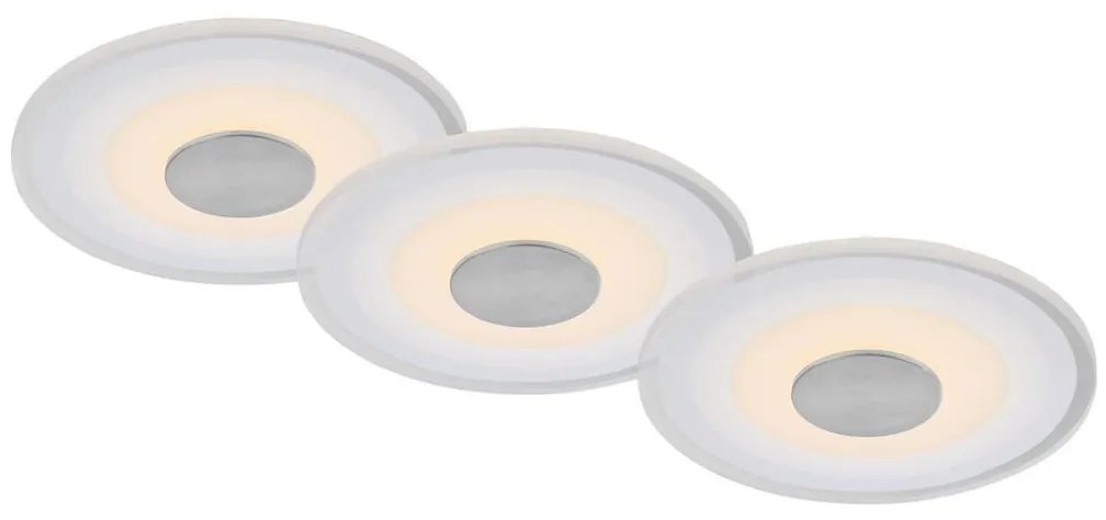 Briloner - KÉSZLET 3x LED Fürdőszobai beépíthető lámpa LED/6W/230V IP44 króm