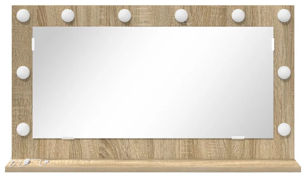 Pipere Tükör Sonoma tölgy Szerelt fa, Üveg 80 x 45 x 18 cm Tükör