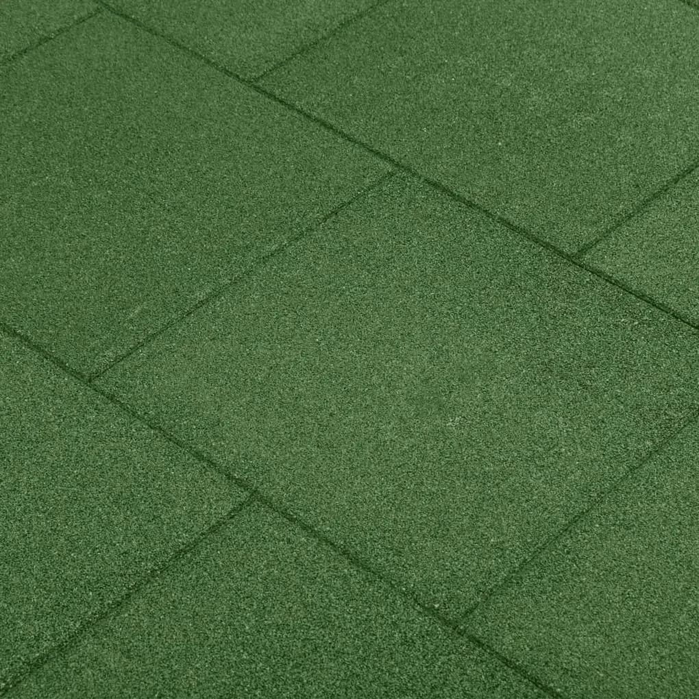vidaXL 12 db zöld ütéscsillapító gumilap 50 x 50 x 3 cm