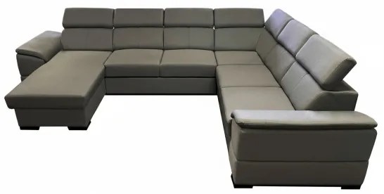 Kihúzható ülőgarnitúra univerzális U-alakú sarokkal és tárolóval GRANADA sötétszürke