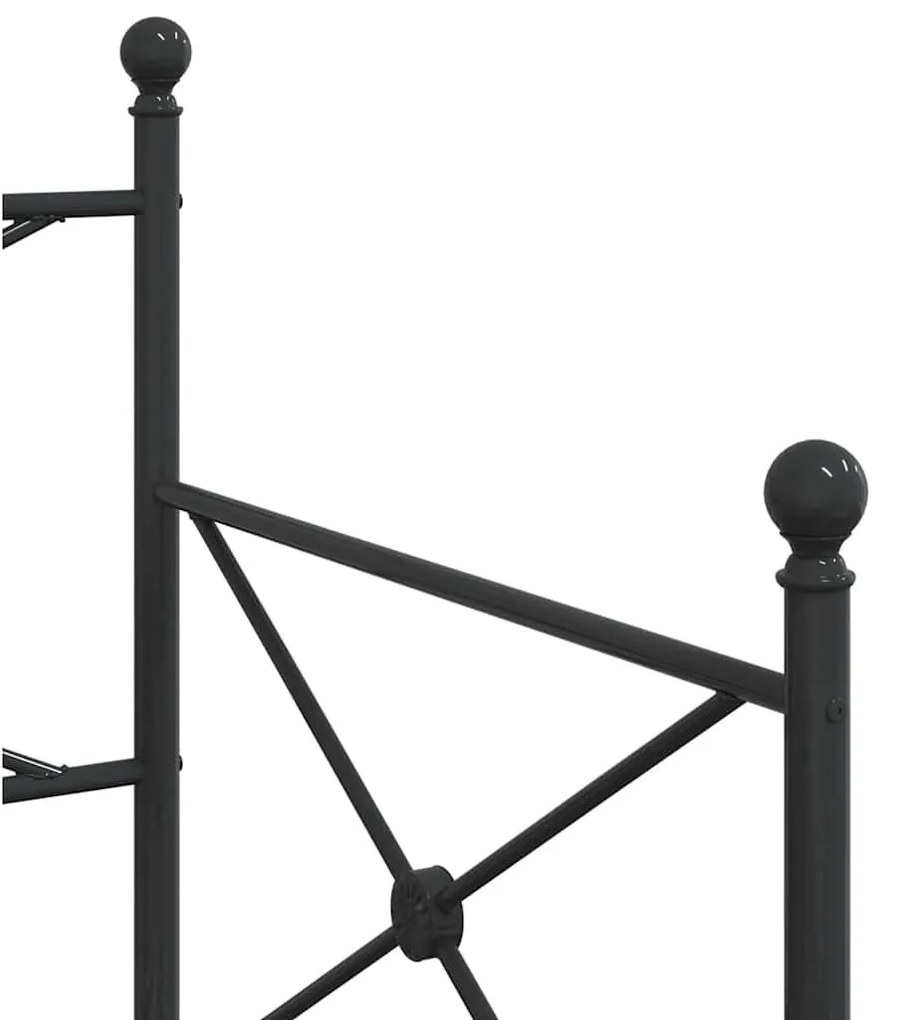 kihúzható kanapéágy matrac nélkül fekete 80x200 cm acél