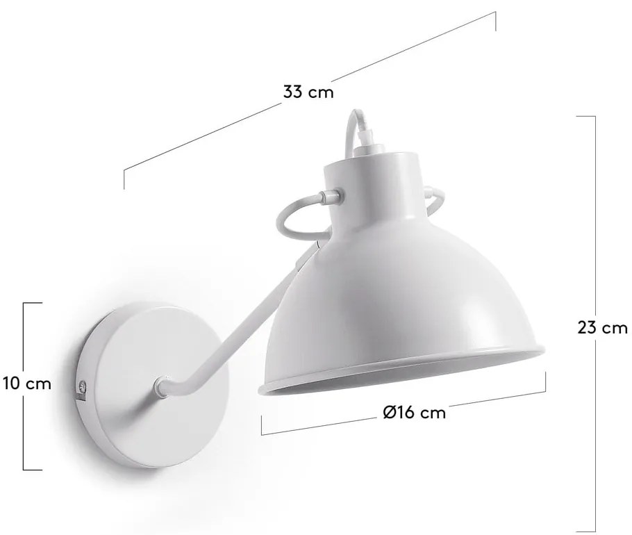 Fehér fali lámpa Offelis – Kave Home