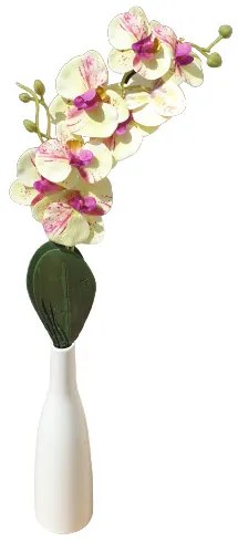 Brunei mű orchidea szál élethű művirág vanília krém