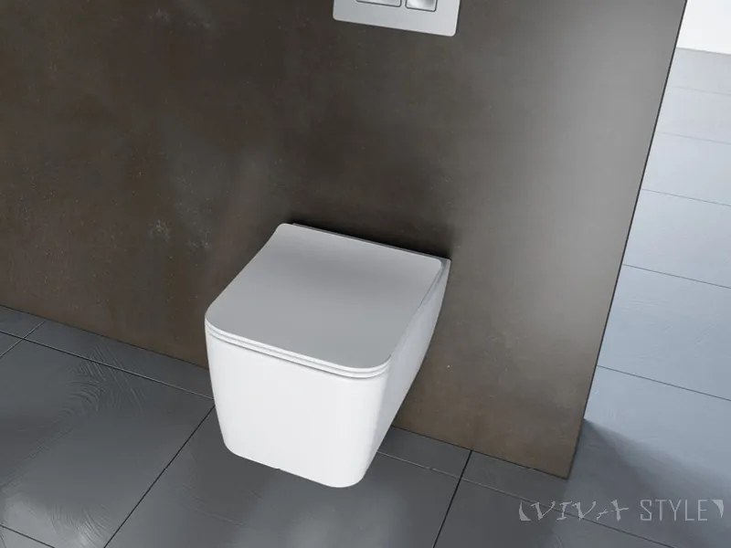 CeraStyle HERA fali WC - rimless - perem nélküli - rejtett szerelésű - 52 cm