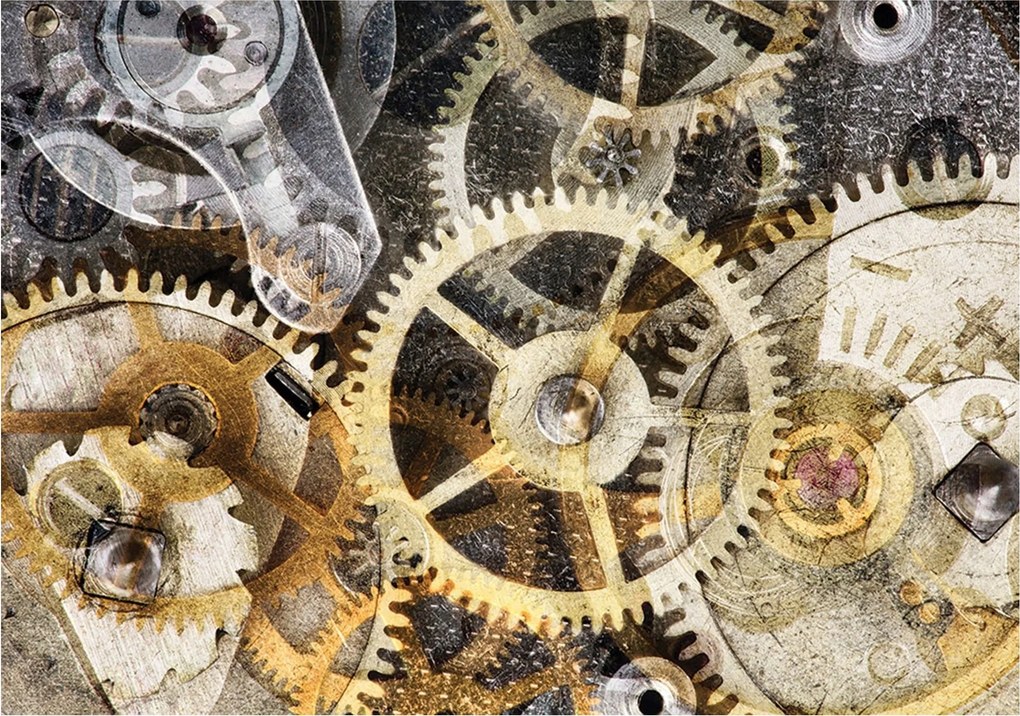 Fotótapéta Óraszerkezet vintage loft mechanika 254x184 +ragasztó