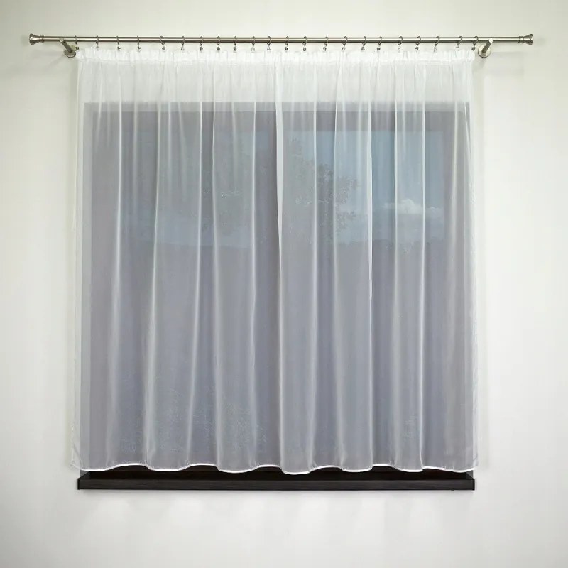 Függöny kész fátyol szegéllyel 350x150 cm fehér