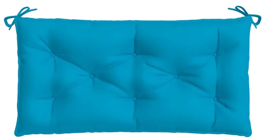 2 db világoskék oxford szövet kerti padpárna 100 x 50 x 7 cm