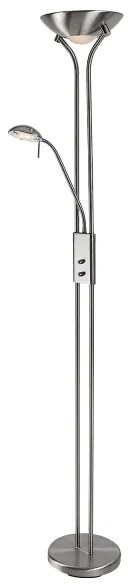 Brilagi - Fényerőszabályozható állólámpa SCARLETT 1xR7s/230W/230V+1xG9/40W matt króm