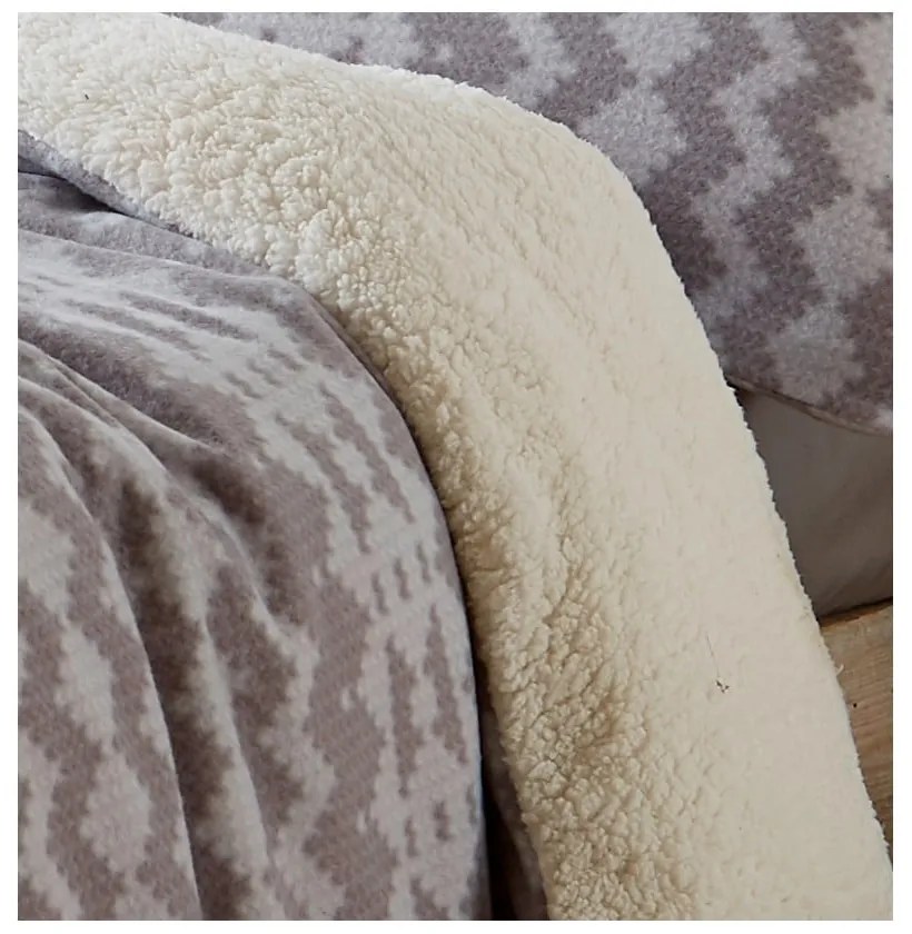 Alpine szürke fleece ágyneműhuzat, 200 x 200 cm - Catherine Lansfield