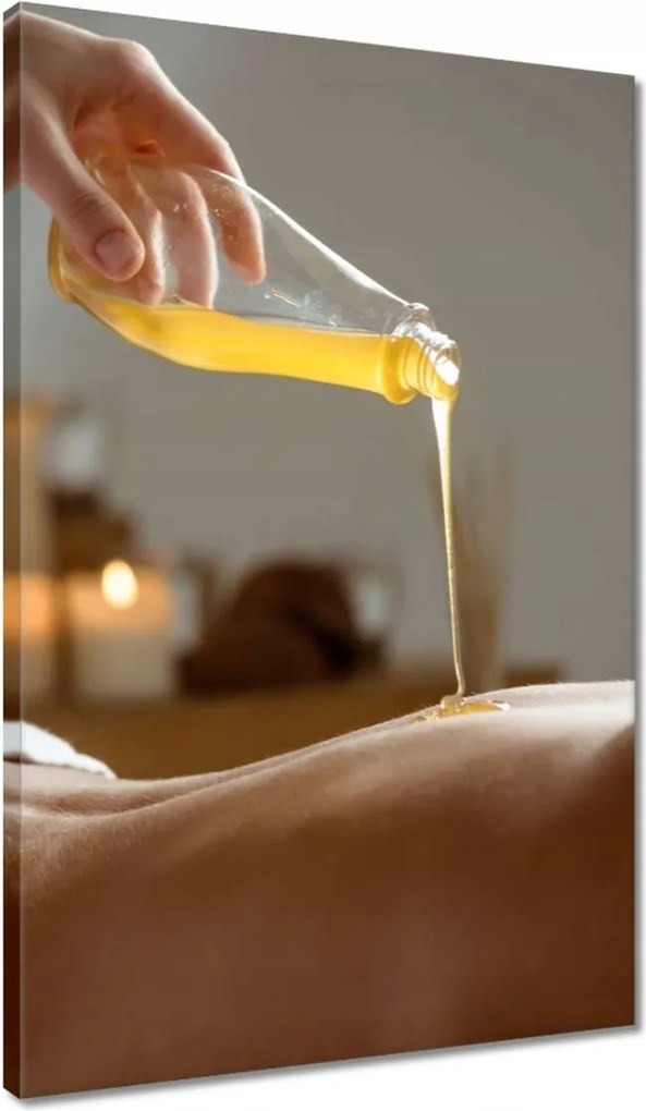 Vászonkép 40x60 Masszázs olajjal a SPA-ban Olaj