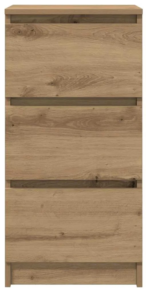 vidaXL kézműves tölgy színű szerelt fa tálalószekrény 37,5x35x76 cm