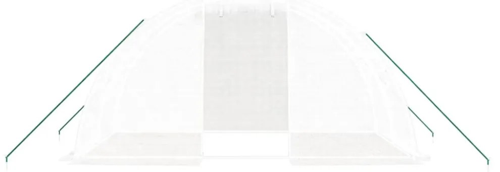 fehér acélvázas melegház 8 m² 4 x 2 x 2 m