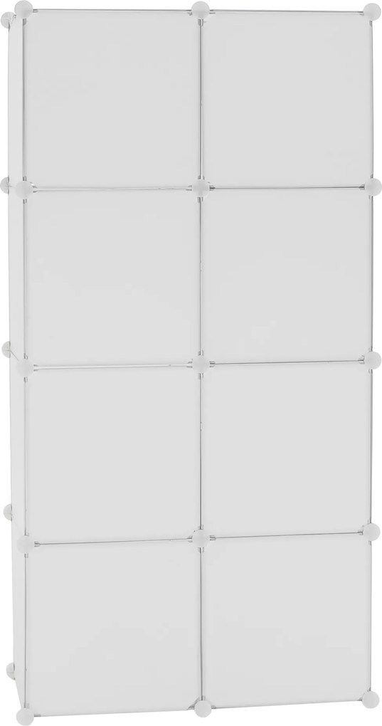 Gyerek moduláris szekrény, fehér/barna minta, KIRBY