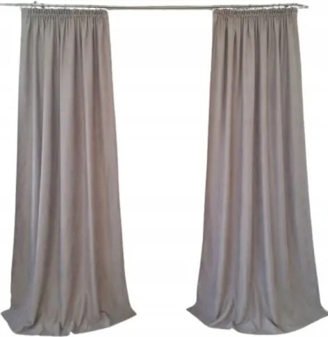 Készfüggöny 140x250, Kanvas, sötét Bézs, alagút, békák, szalagos