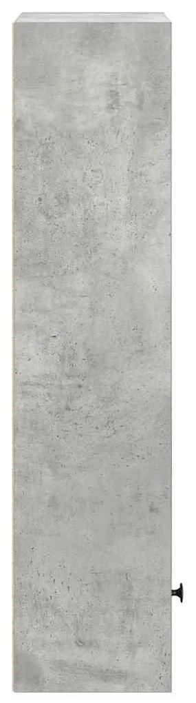 betonszürke szerelt fa könyvespolc 31x24x102 cm