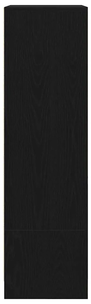 fekete tölgy szerelt fa szekrény fiókkal 55,5x34x119,5 cm