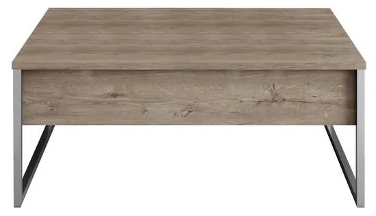 Dohányzóasztal Luxe - Walnut, Silver