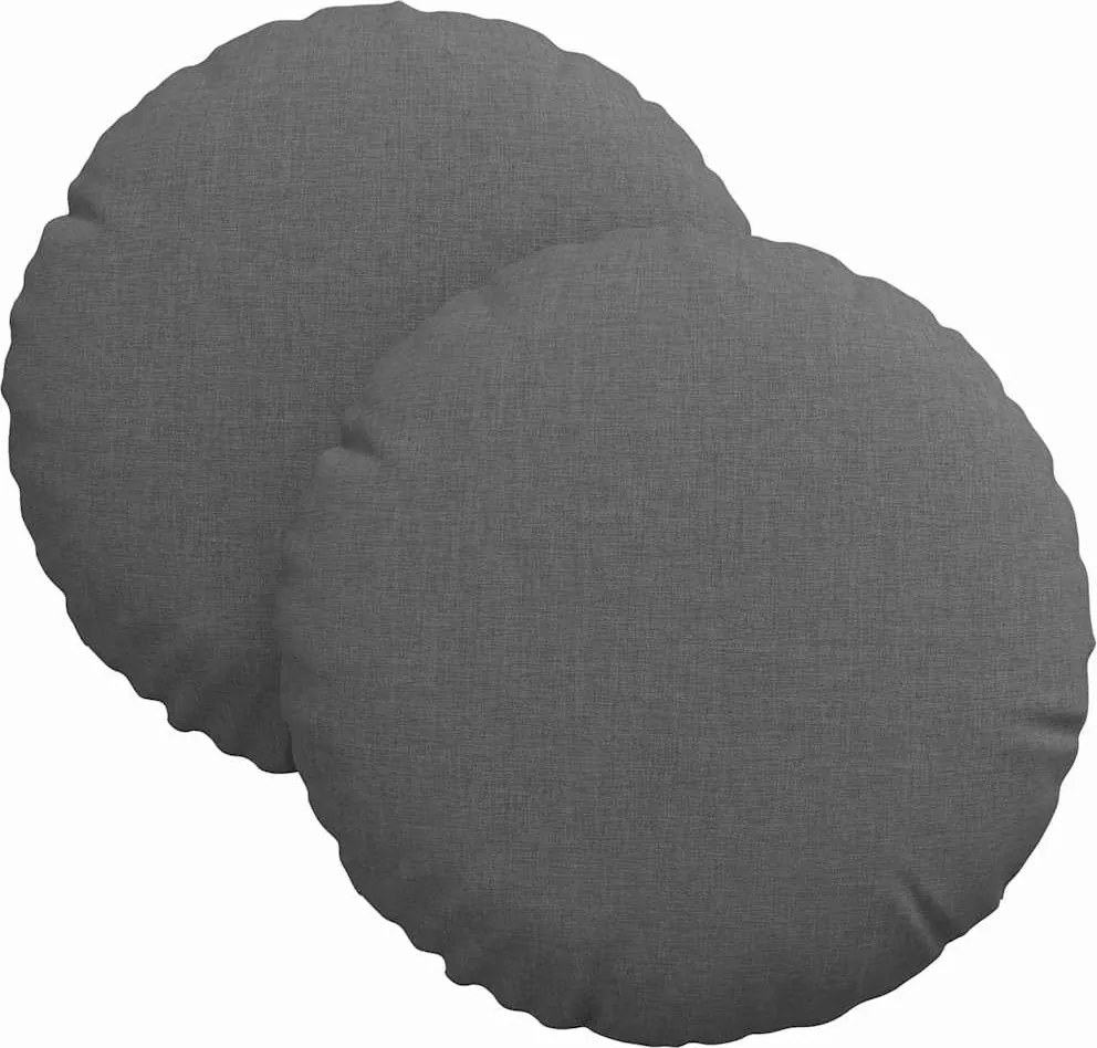 vidaXL Ülőpárnák 2 pcs Sötétszürke Ø30 x 13 cm szövet
