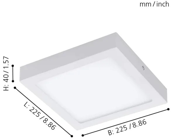 Eglo 96672 - LED RGBW Dimmelhető mennyezeti lámpatest FUEVA-C LED/15,6W/230V BT