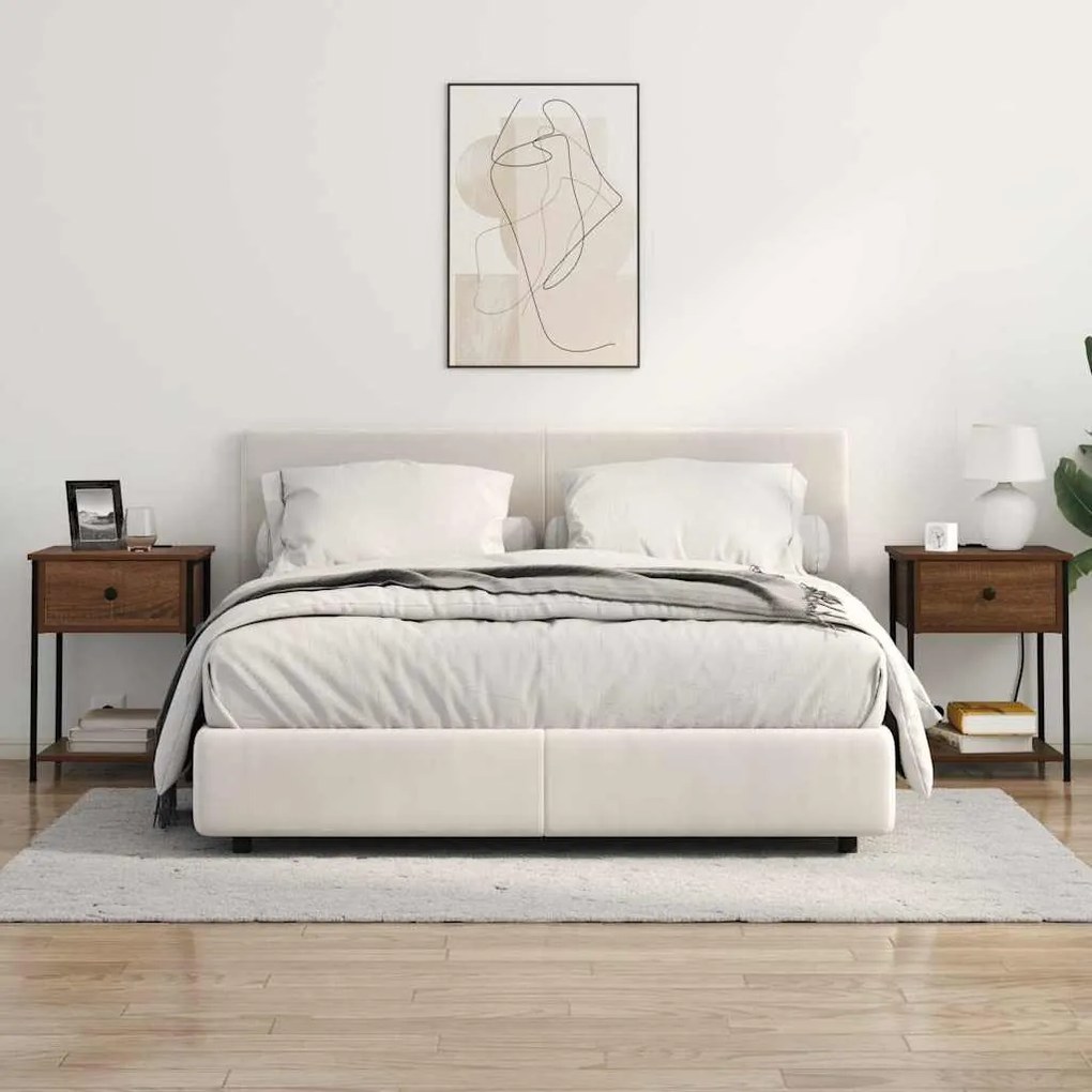 Éjjeliszekrény 2 pcs barna tölgy 42 x 41 x 56 cm Faanyag