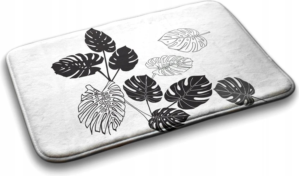 Fürdőszobaszőnyeg puha levelek monstery 75x45 cm