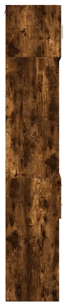 füstös tölgy szerelt fa vékony tárolószekrény 50x42,5x225 cm