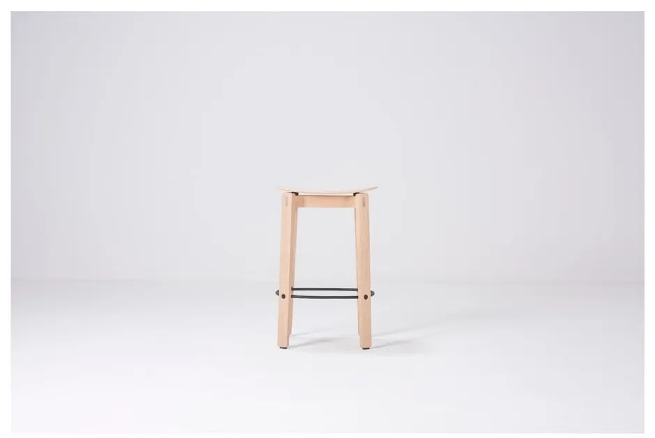 Natúr színű tölgyfa bárszék (ülésmagasság 65 cm) Nora – Gazzda