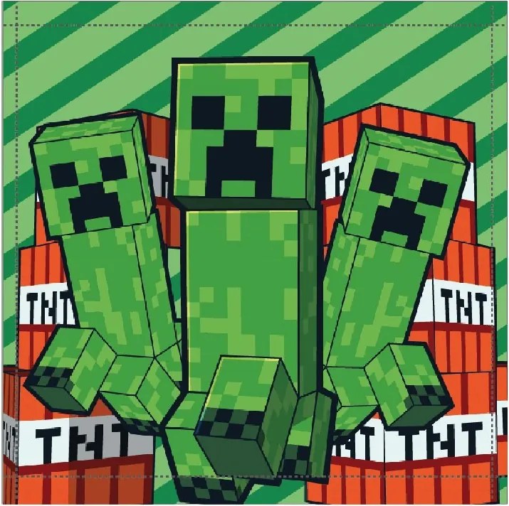 Minecraft Battle kéztörlő, arctörlő, törölköző 30x30cm