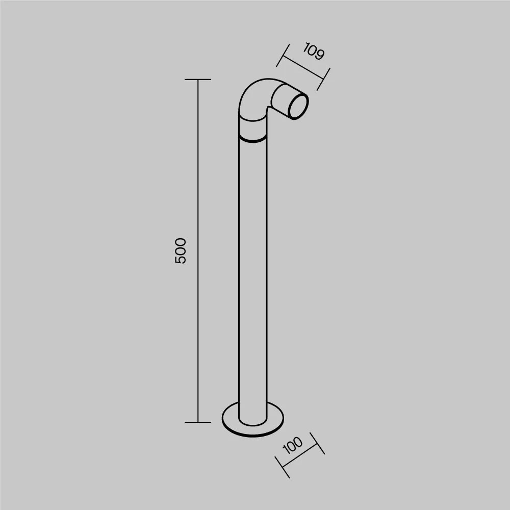 MAYTONI O477FL-L2GF3K SLEEK Modern Kültéri Állólámpa Szürke LED IP65