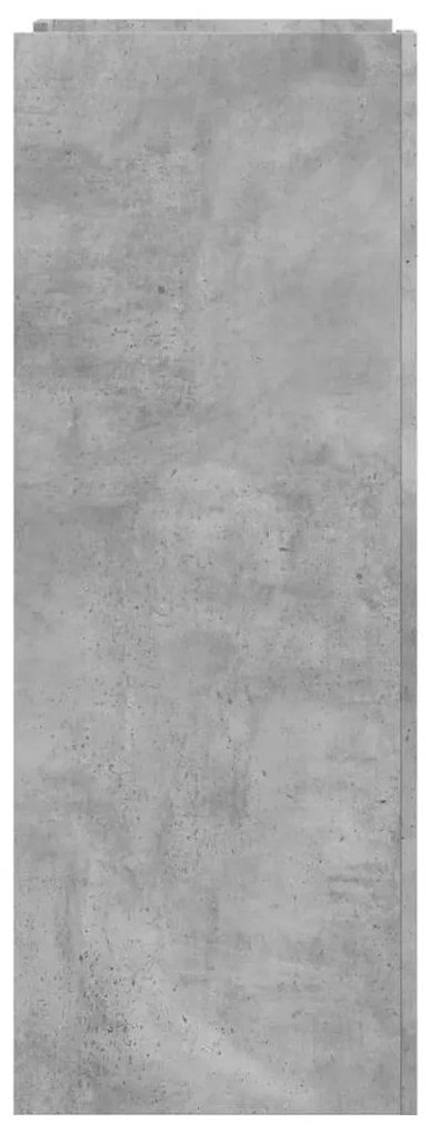 betonszürke szerelt fa cipősszekrény 74,5 x 37,5 x 100 cm