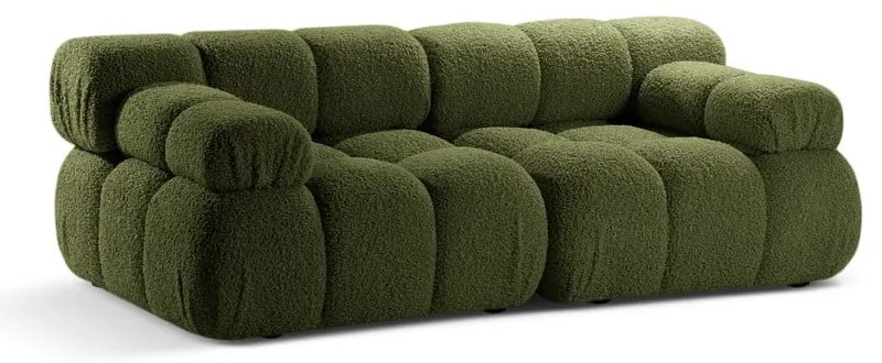 Zöld buklé moduláris kanapé 188 cm Bellis – Micadoni Home