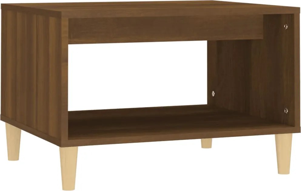 vidaXL barna tölgyszínű szerelt fa dohányzóasztal 60x50x40 cm